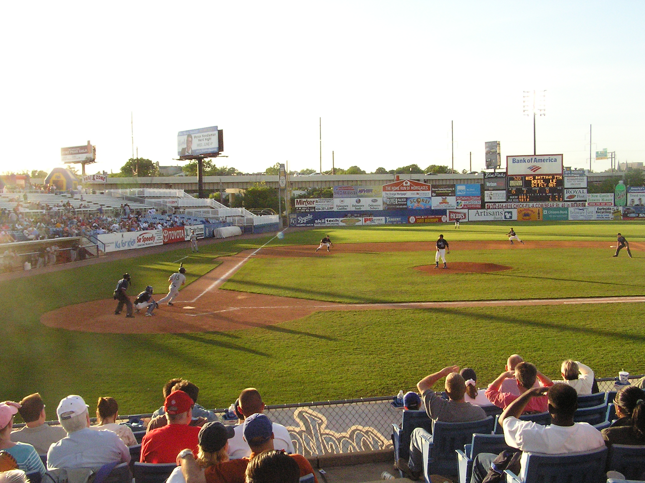 Game action looking towards Left Field